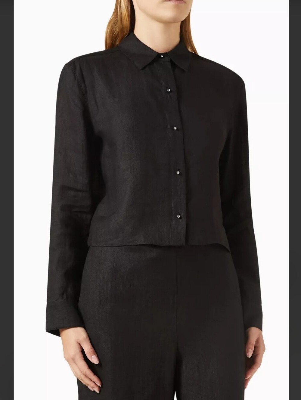 NWT Theory Tapered Crop Shirt In Drape Hemp. Size L